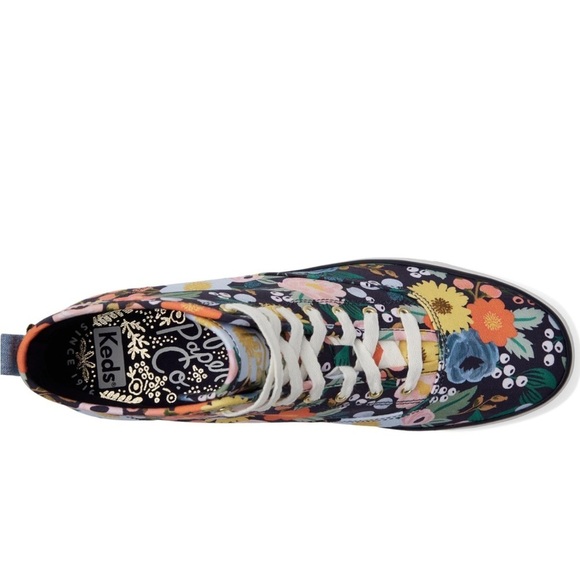 Keds X Rifle Paper The Platform Mid Vintage Blossom Navy 6.5 M - Picture 2 of 9
